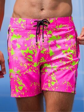 TUCANN MODERN CAMO PREMIUM SWIM SHORTS 5” IN SORBET